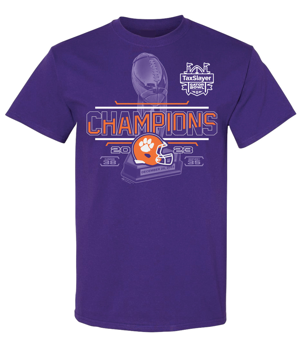 2023 TAXSLAYER GATOR Bowl CHAMPIONS SCORE PURPLE SST Gator Bowl