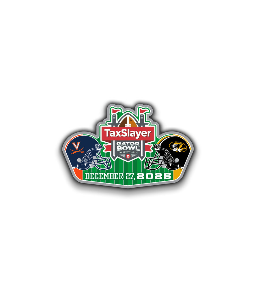 2025 TAXSLAYER GATOR Bowl Commemorative Lapel Pin – Gator Bowl Merchandise